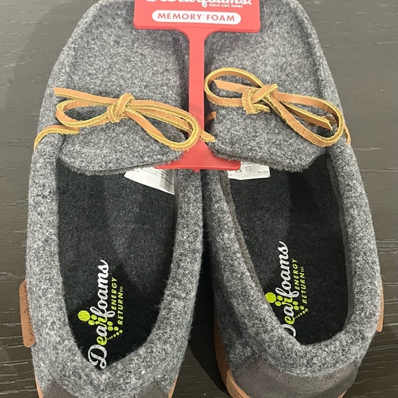 Women's Wilmington wool blend Energy return moccasin slippers gray medium - Picture 8 of 9